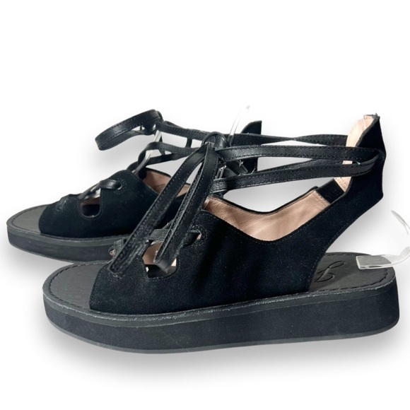 NWT J. Crew - Lace-up mini wedge sandals in suede Size 6.5 - Picture 1 of 8